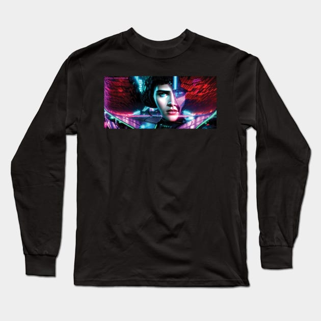 Futuristic scene Long Sleeve T-Shirt by Sean Michaels